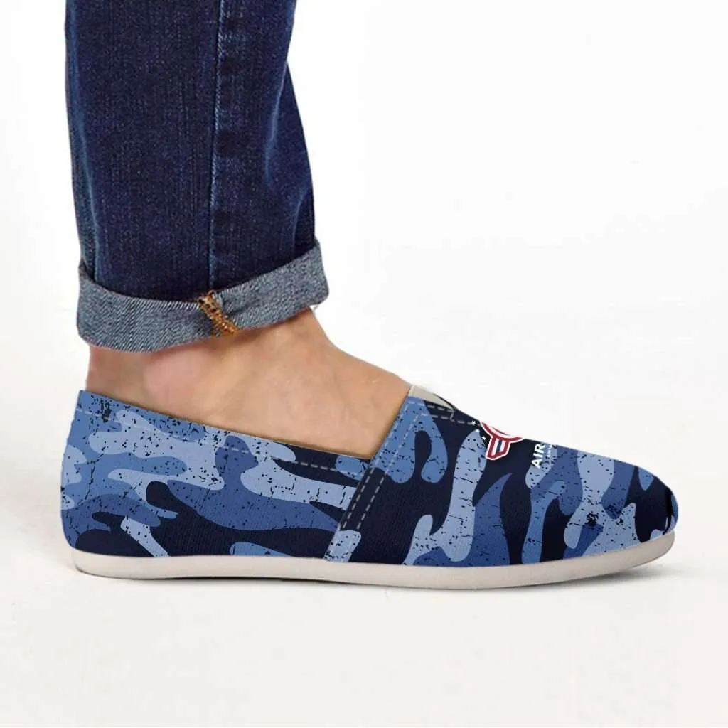 Air Force Wings Casual Canvas Slip on Shoes Women's Flats