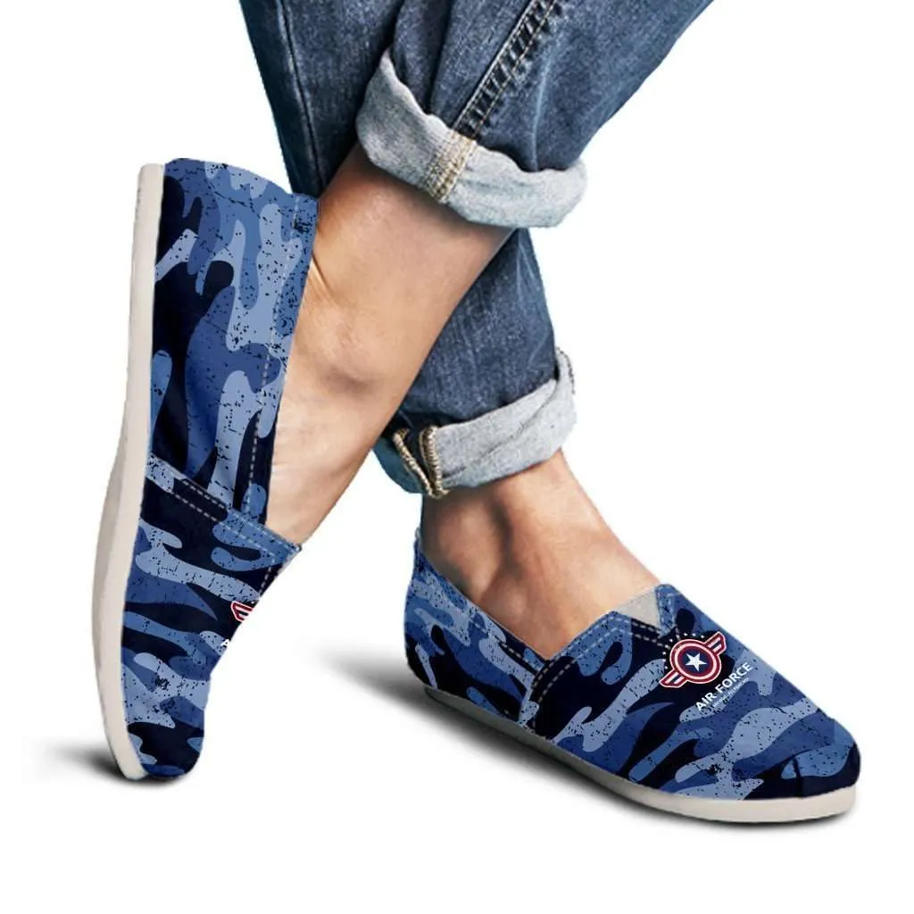 Air Force Wings Casual Canvas Slip on Shoes Women's Flats