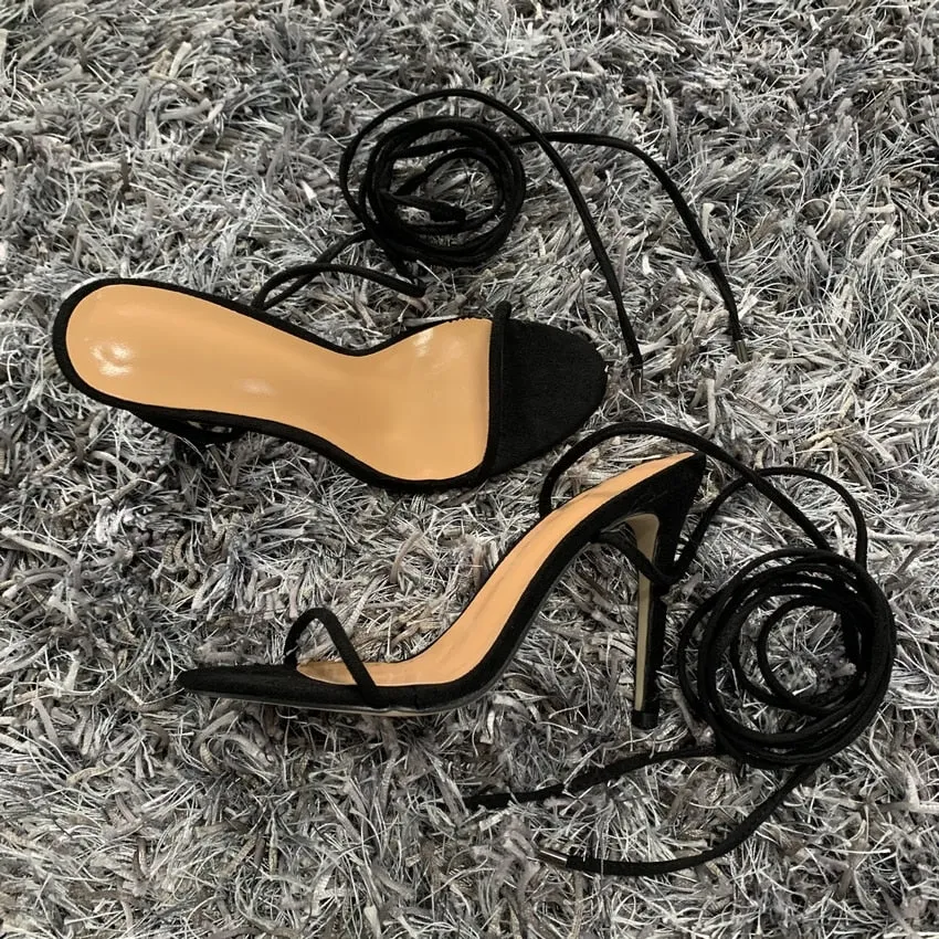 Ankle Cross Strap High Heels Sandals