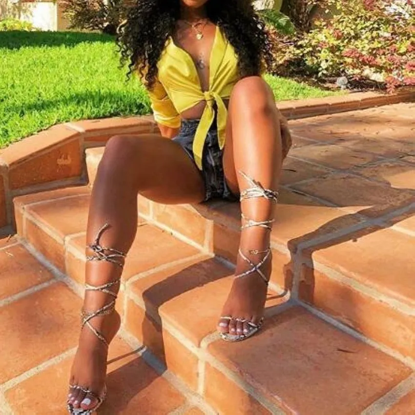 Ankle Cross Strap High Heels Sandals