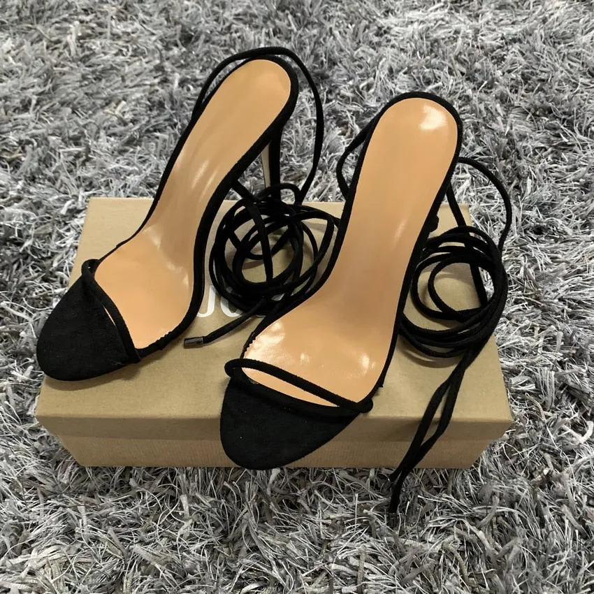 Ankle Cross Strap High Heels Sandals