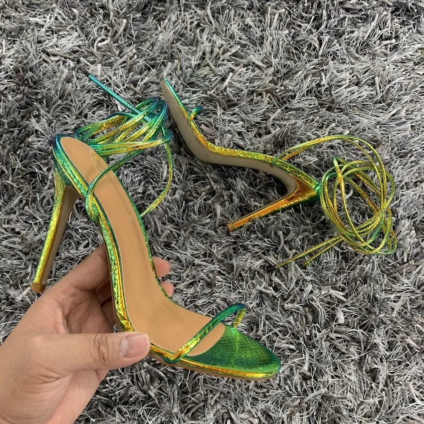 Ankle Cross Strap High Heels Sandals