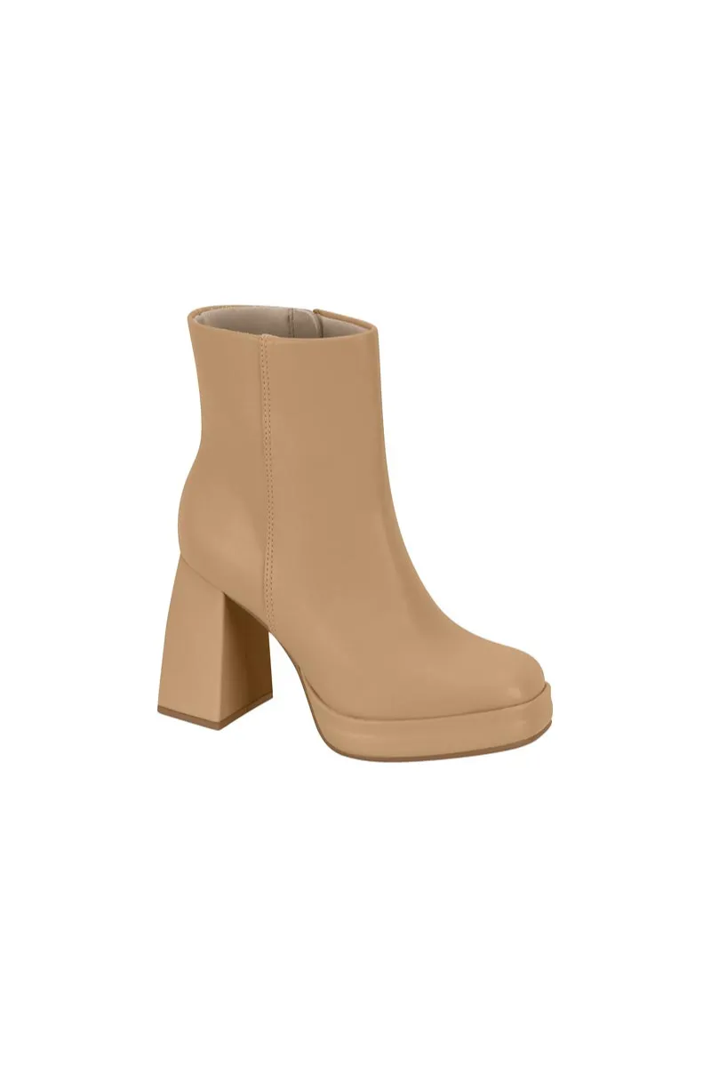 BEIRA RIO ANKLE BOOTS WITH HIGH BLOCK HEEL