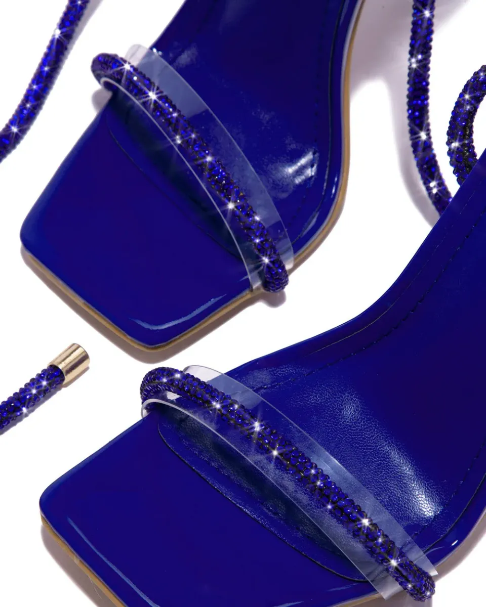 Bellezza – Embellished straps – Lace-up stiletto heels