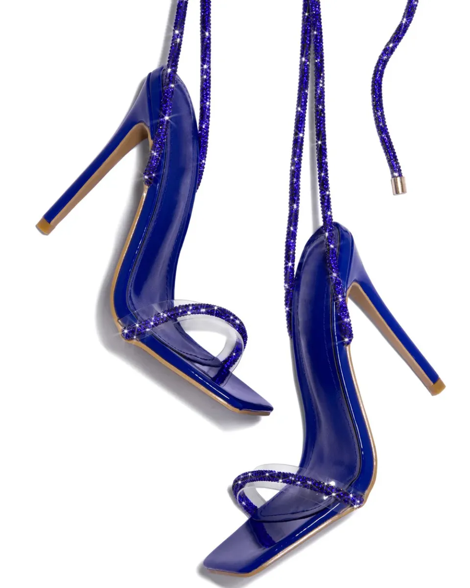 Bellezza – Embellished straps – Lace-up stiletto heels
