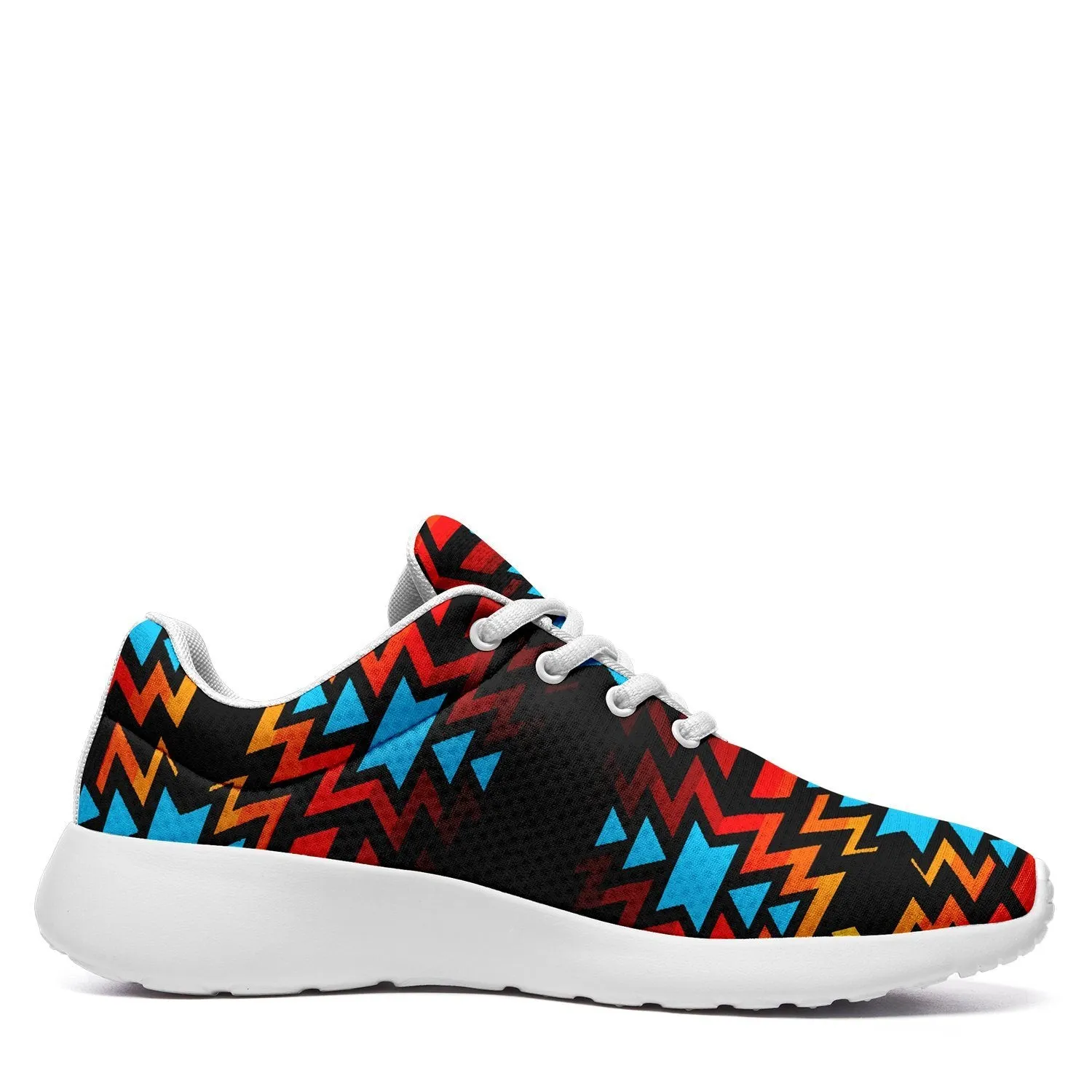 Black Fire and Turquoise Ikkaayi Sport Sneakers