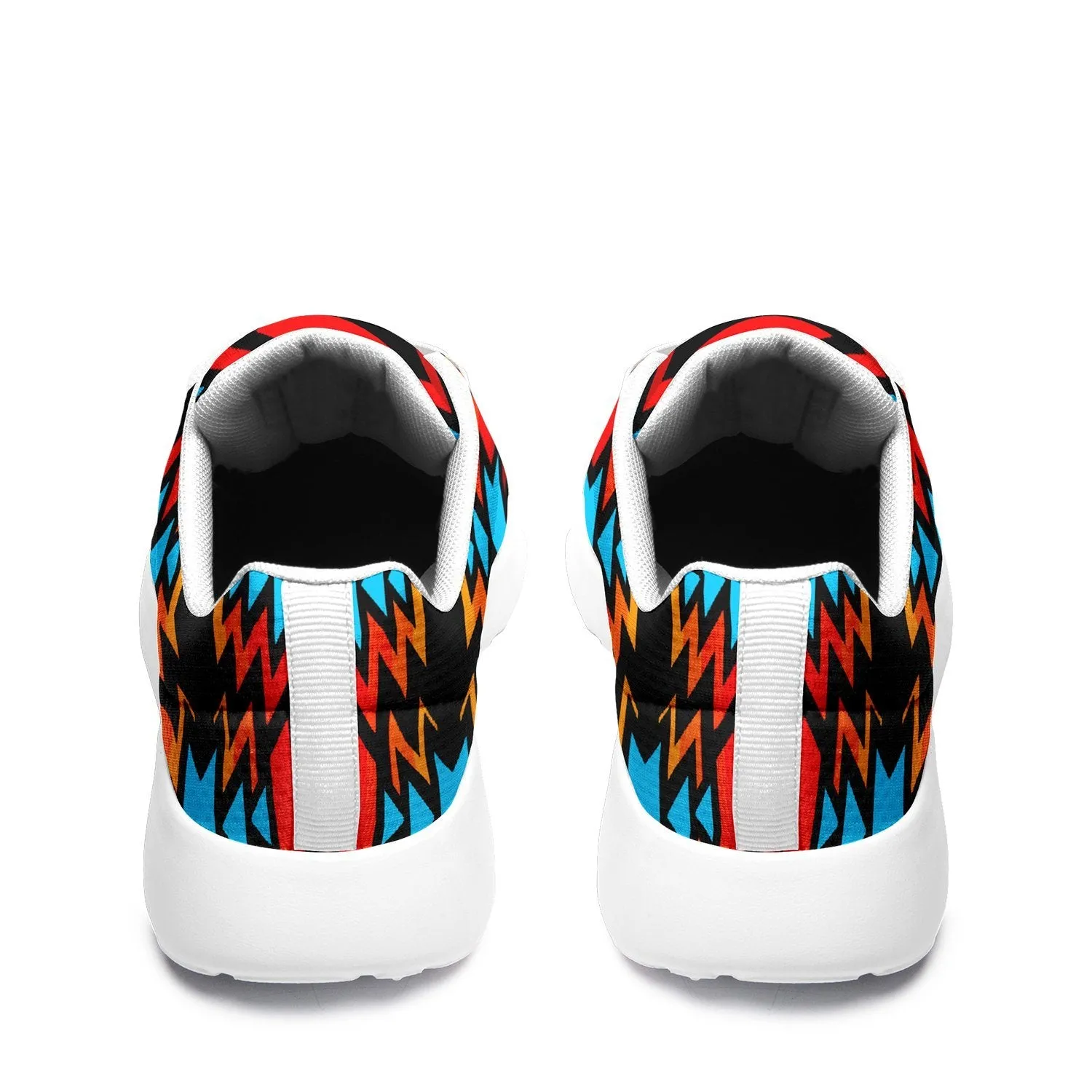 Black Fire and Turquoise Ikkaayi Sport Sneakers