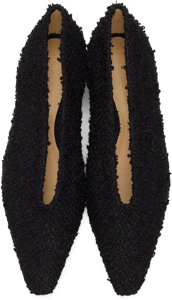 Bottega Veneta Black Almond Ballerina Flats