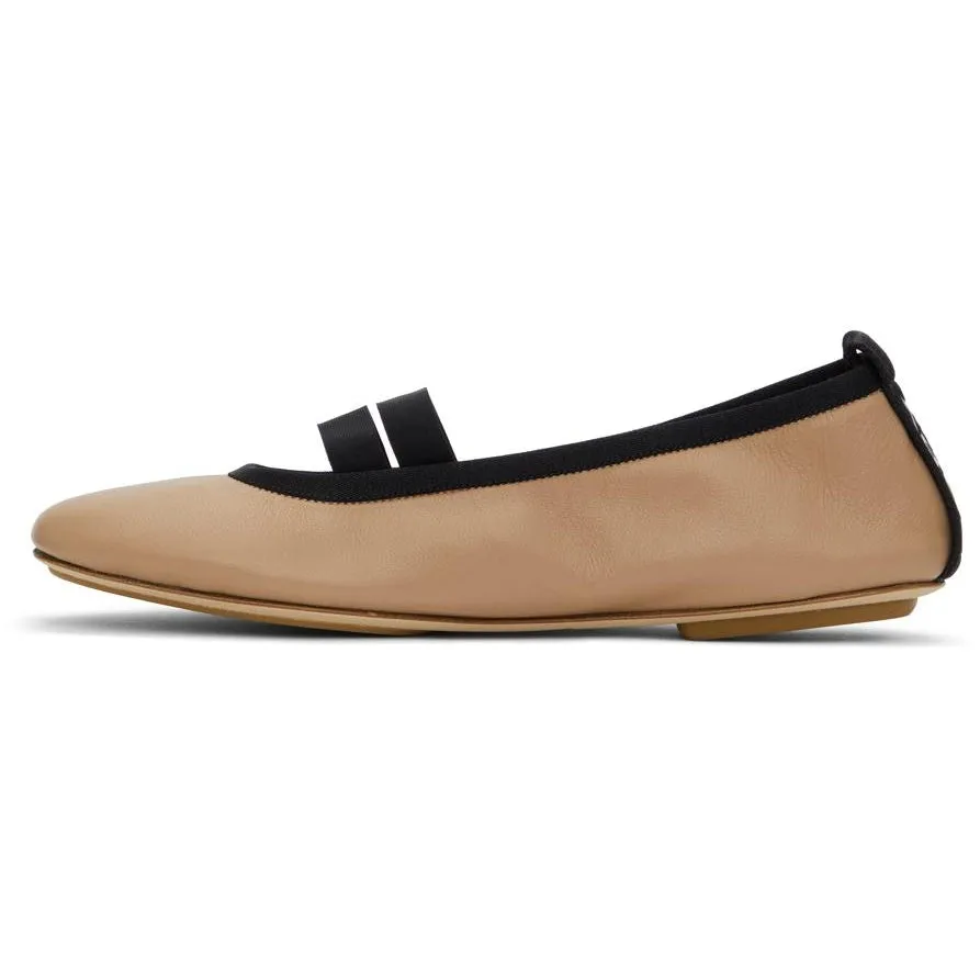 Burberry Tan Grace Ballerina Flats