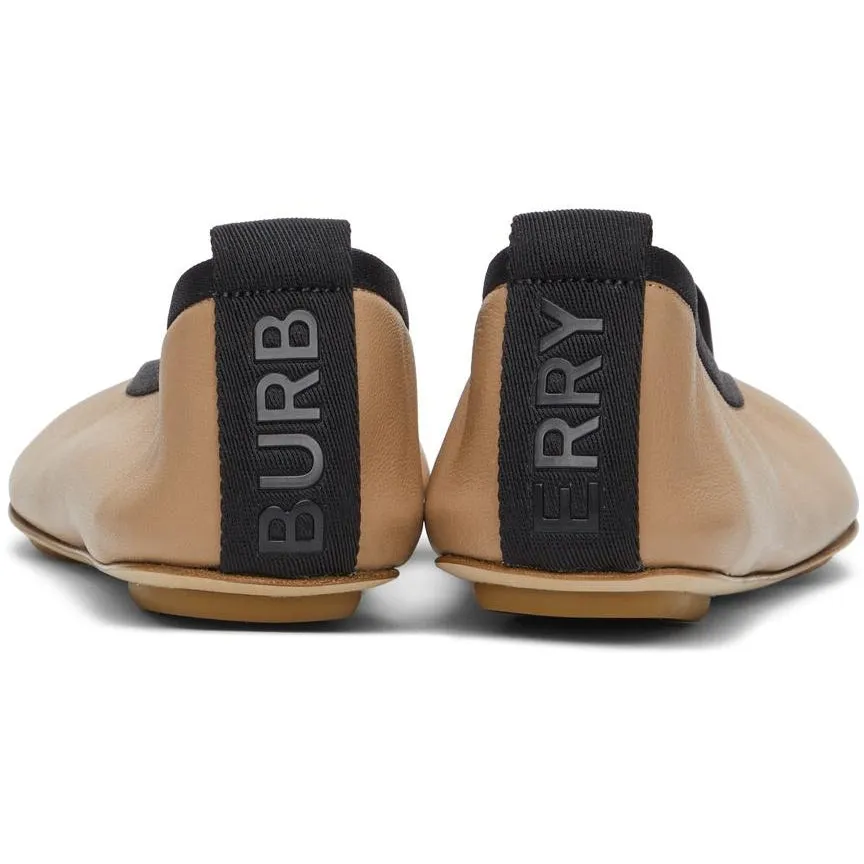 Burberry Tan Grace Ballerina Flats