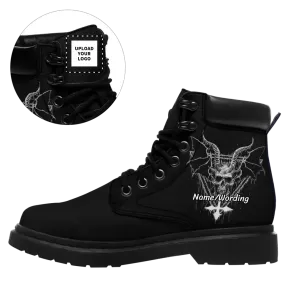 Business gifts ideas, christmas gift ideas employees Personalized Ghost Theme Boots, Custom Skull  Boots, Unique Gift Boots,1921-23020119