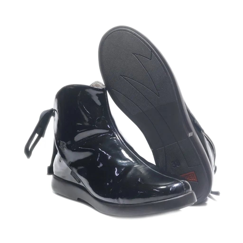 Camper Ankle Boots Leather Black Colour For Women