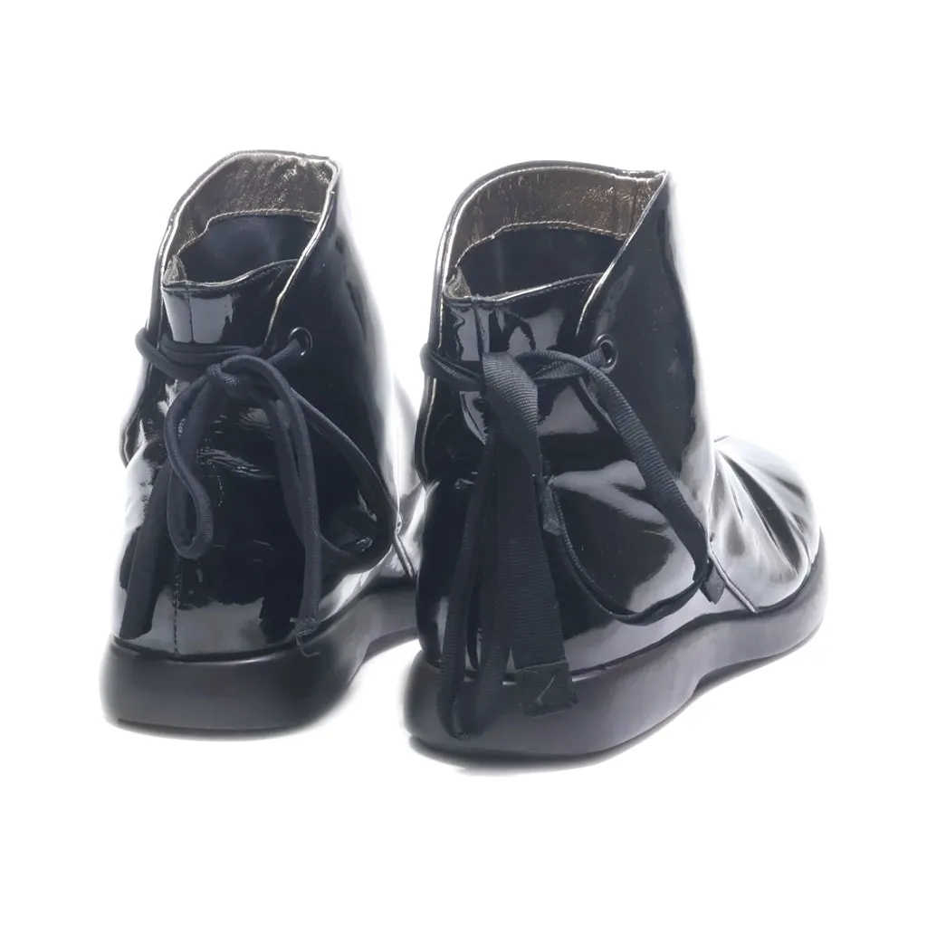 Camper Ankle Boots Leather Black Colour For Women