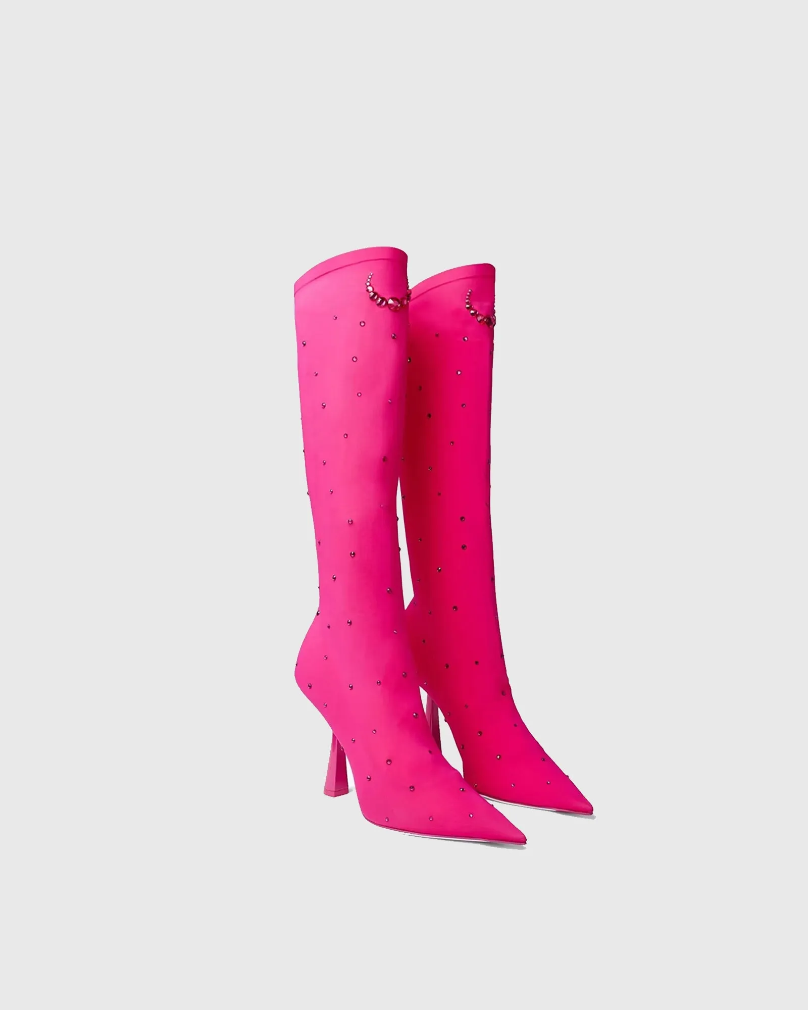 Celinka Rhinestone Embellished Knee High Boots