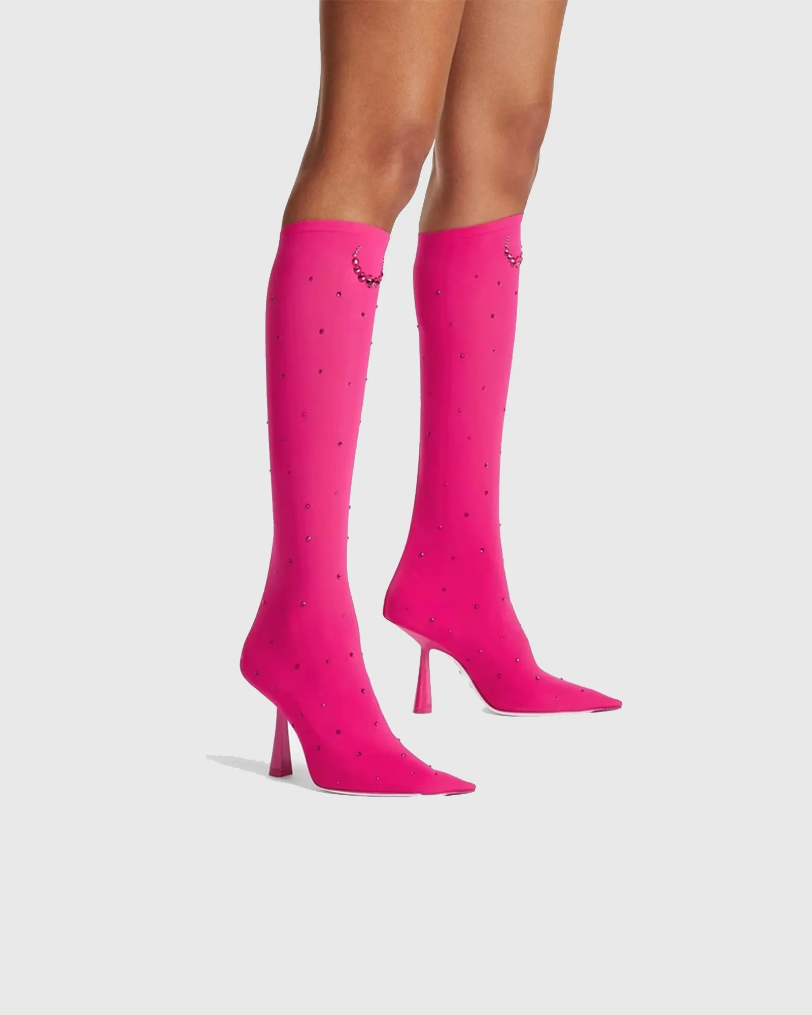 Celinka Rhinestone Embellished Knee High Boots