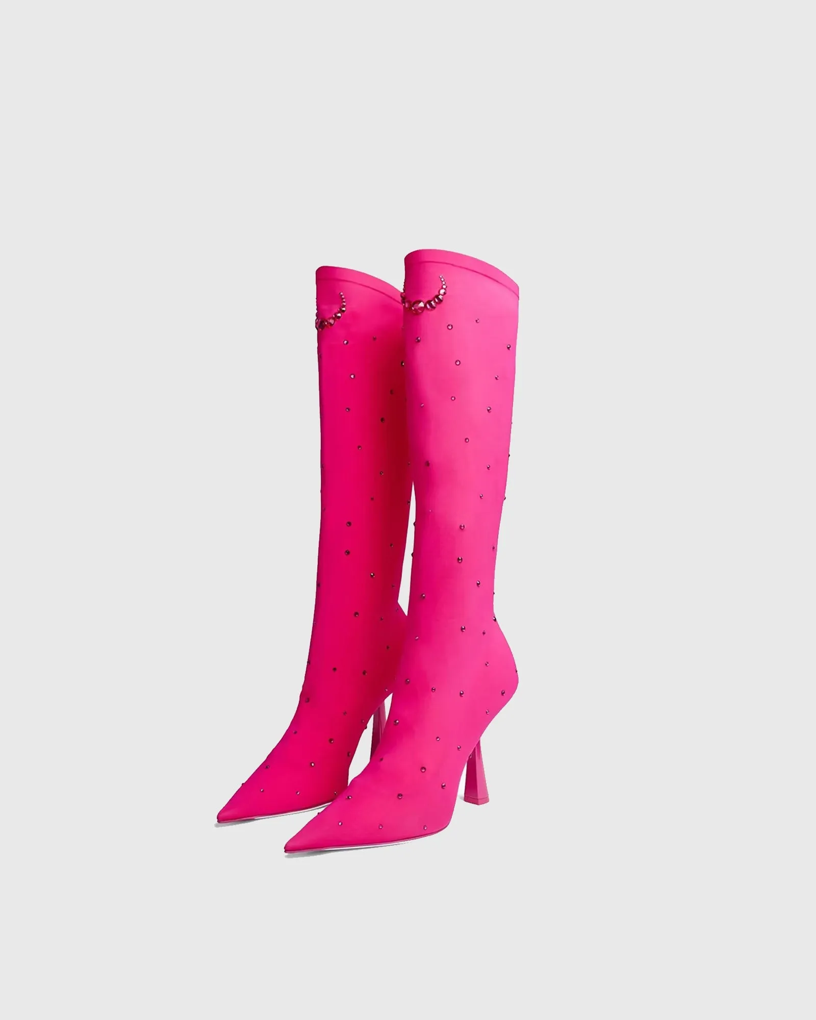 Celinka Rhinestone Embellished Knee High Boots