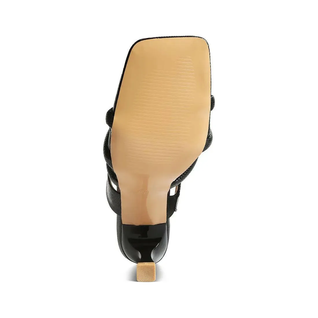 Chiri Criss Cross Strap Spool Heel Sandals