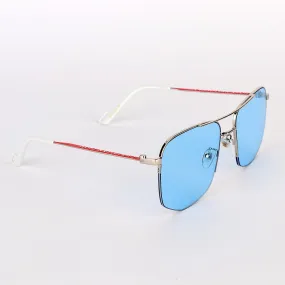 Christian Dior Luxury Hand Crested Blue Lens Sunglasses