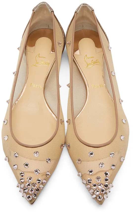 Christian Louboutin Beige Degra Flats