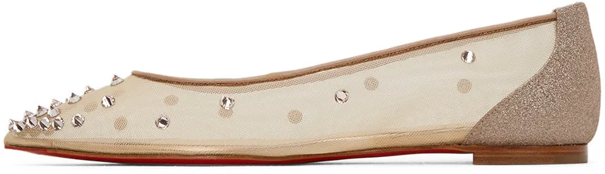 Christian Louboutin Beige Degra Flats