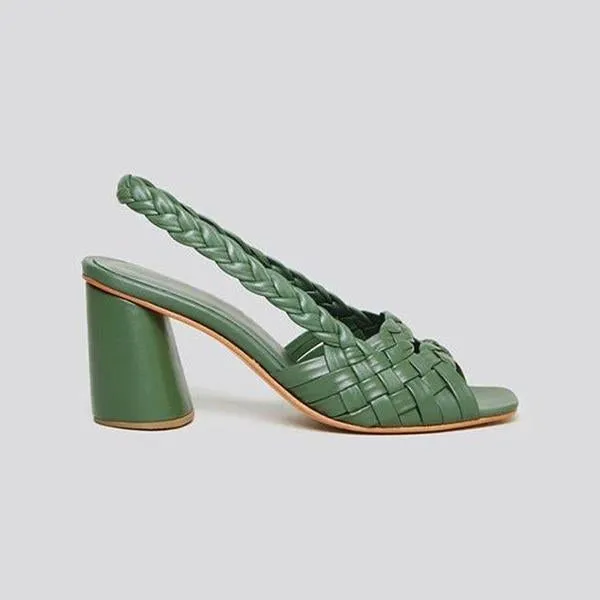 chunky heel summer pu sandals