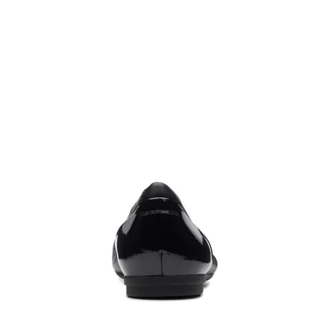 Clarks Women's Rena Jazz Flats- Black Leather