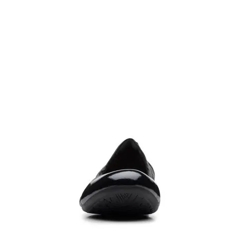 Clarks Women's Rena Jazz Flats- Black Leather