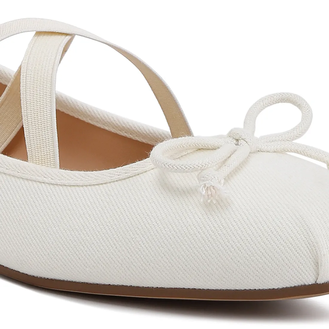 Criss Cross Strap Ballet Flats