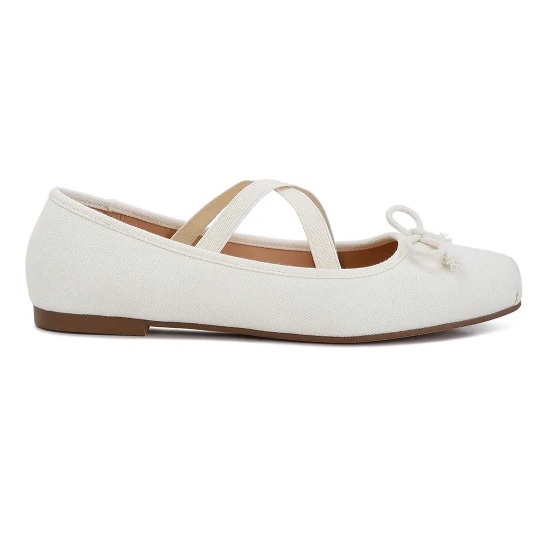 Criss Cross Strap Ballet Flats