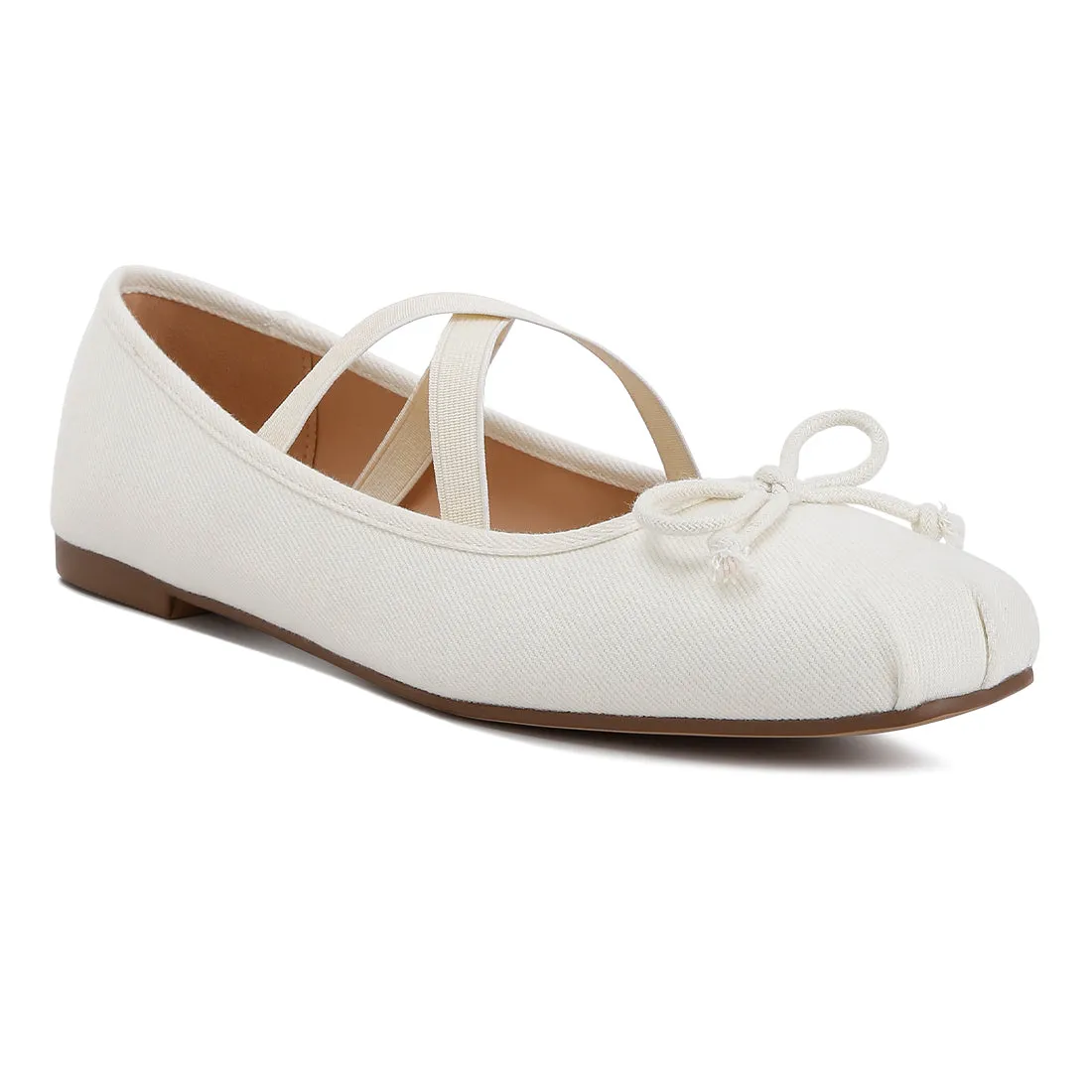 Criss Cross Strap Ballet Flats