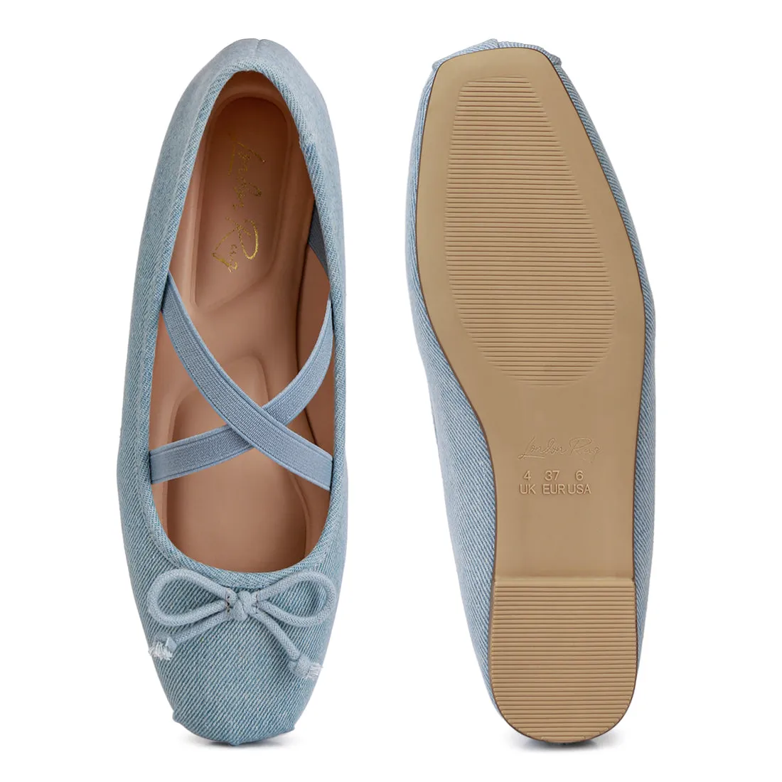 Criss Cross Strap Ballet Flats
