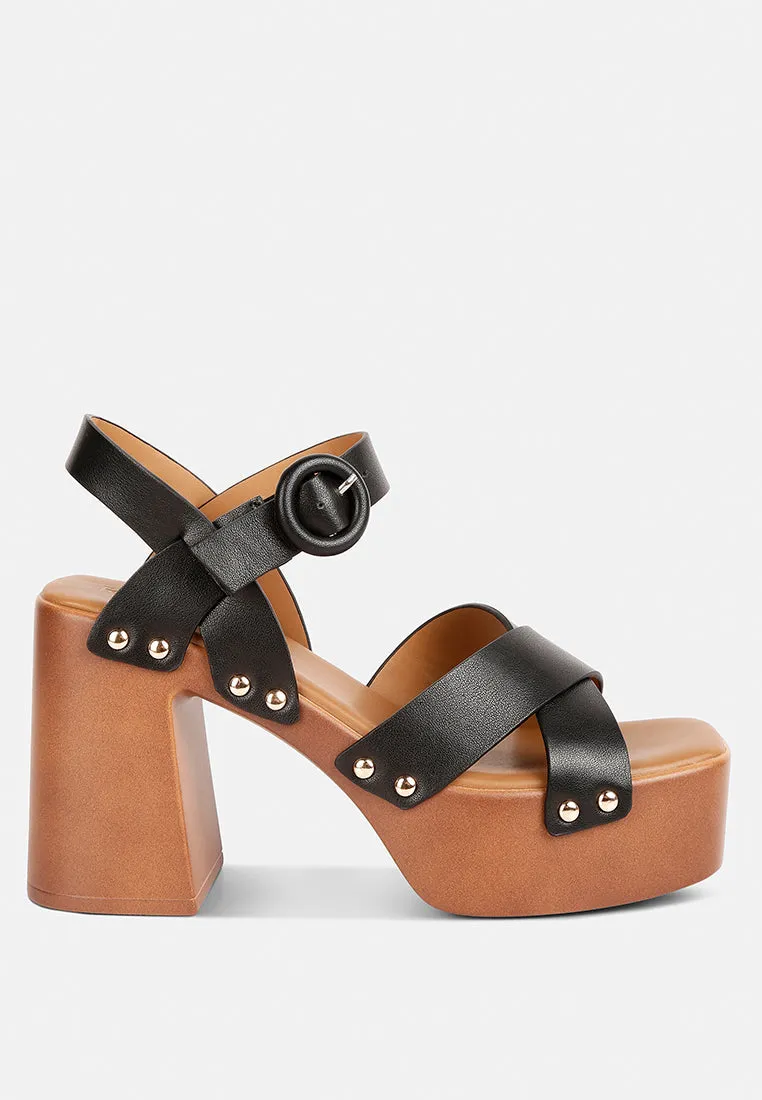 cristina cross strap embellished heels