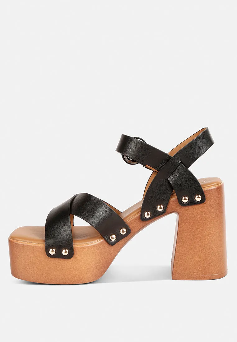 cristina cross strap embellished heels