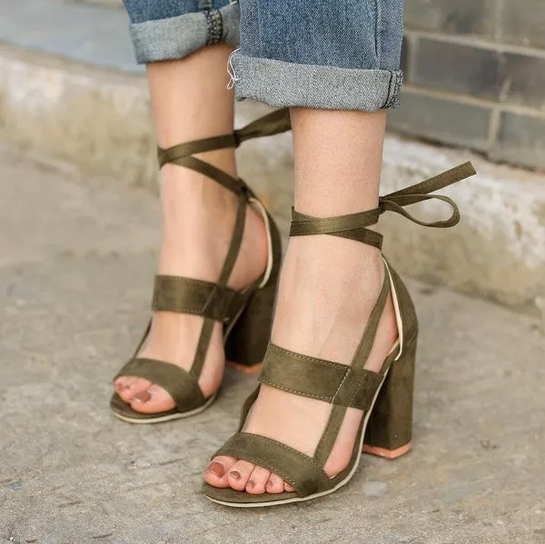 Cross Strap High Heels