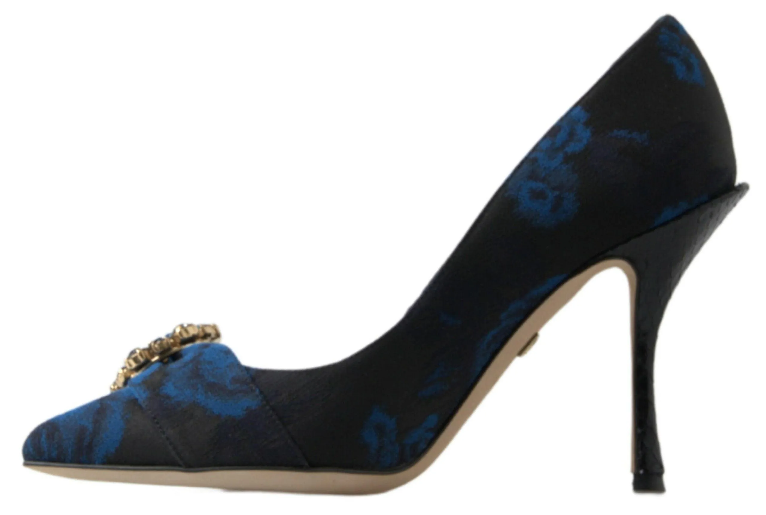 Dolce & Gabbana Ayers Crystal Pumps In Dark Blue