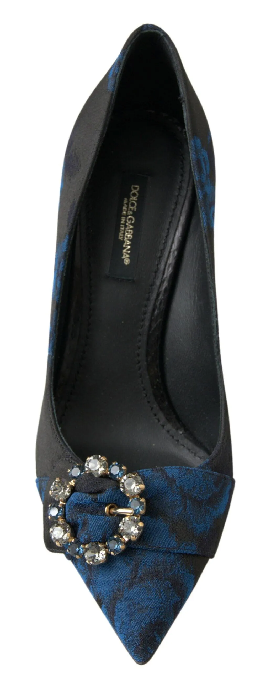 Dolce & Gabbana Ayers Crystal Pumps In Dark Blue