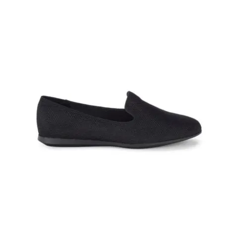 Emette Black Fabric Anne Klein Loafer Flats