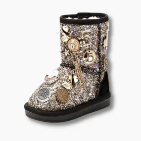 Fashionable Kids Badges Boots