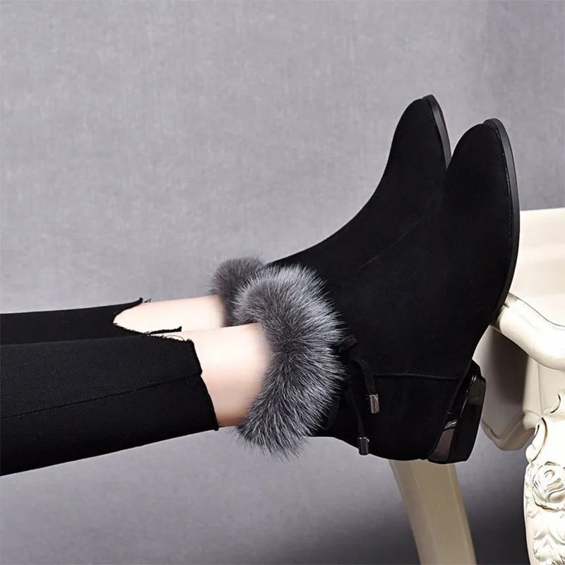 Fashionable Warm Thick And Non-slip Ankle Boots For Women