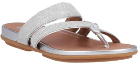 FitFlop Gracie Shimmerlux Womens Strappy Toe Post Sandal