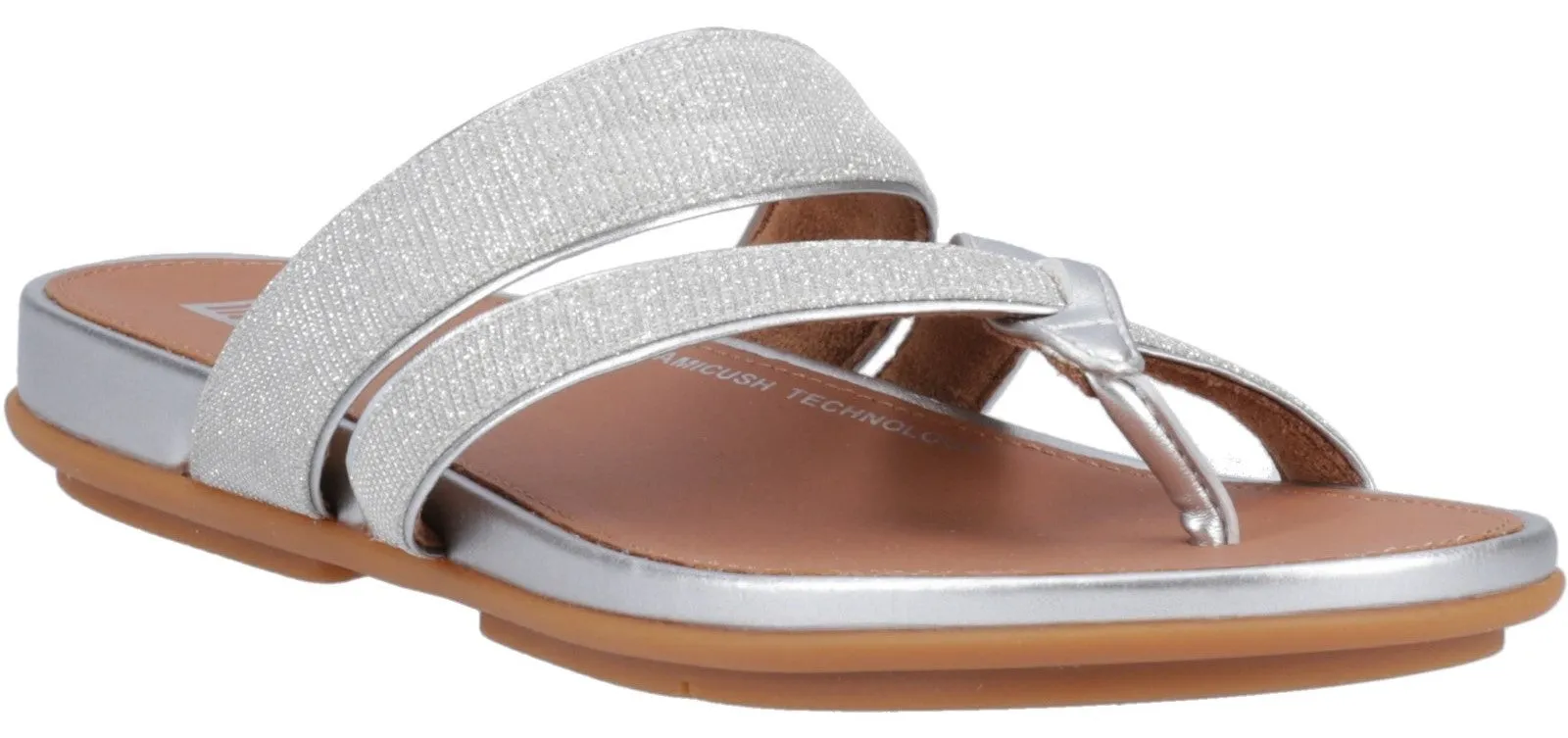FitFlop Gracie Shimmerlux Womens Strappy Toe Post Sandal