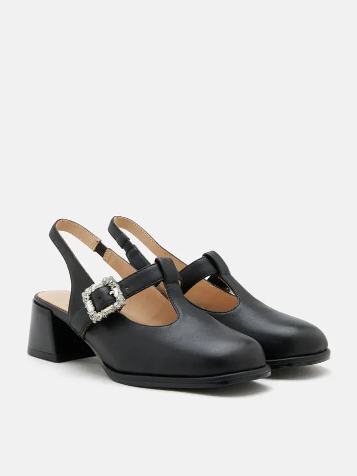 Freya T-Bar Mary Jane Slingback Heels