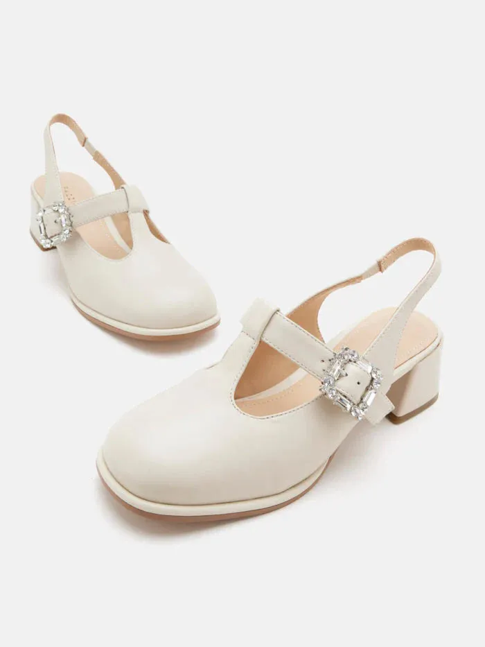 Freya T-Bar Mary Jane Slingback Heels