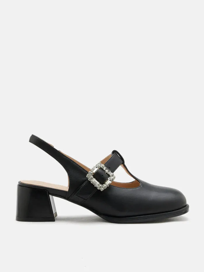 Freya T-Bar Mary Jane Slingback Heels
