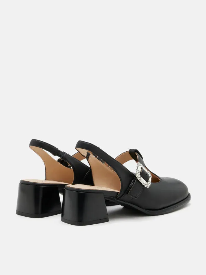 Freya T-Bar Mary Jane Slingback Heels