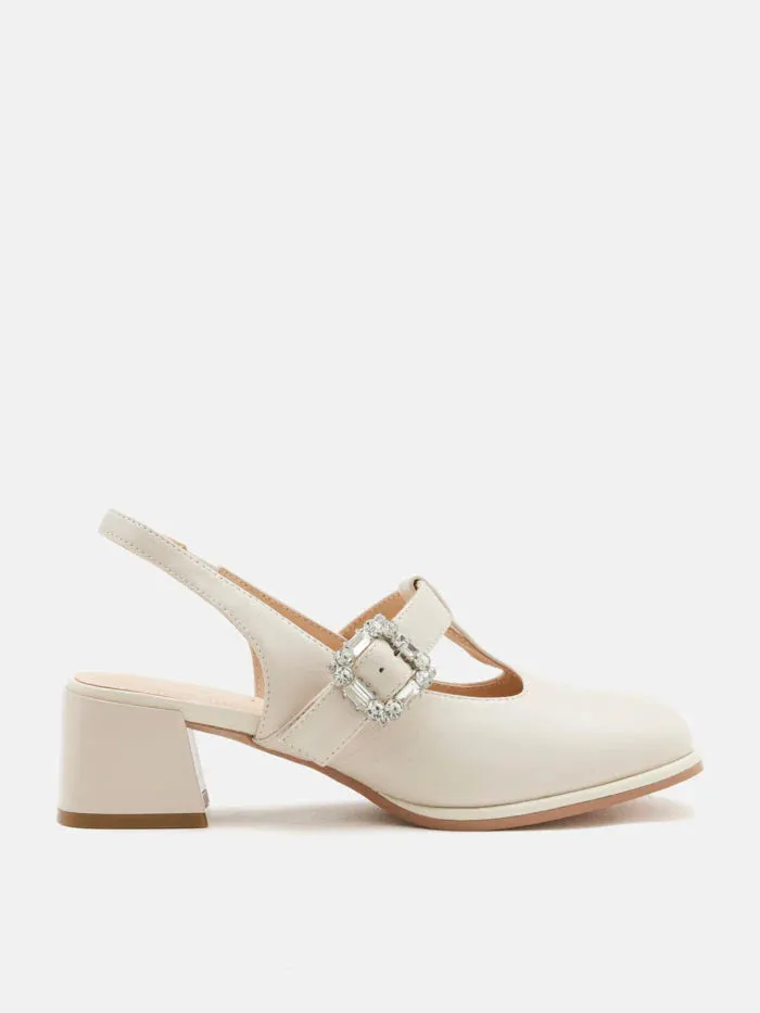 Freya T-Bar Mary Jane Slingback Heels