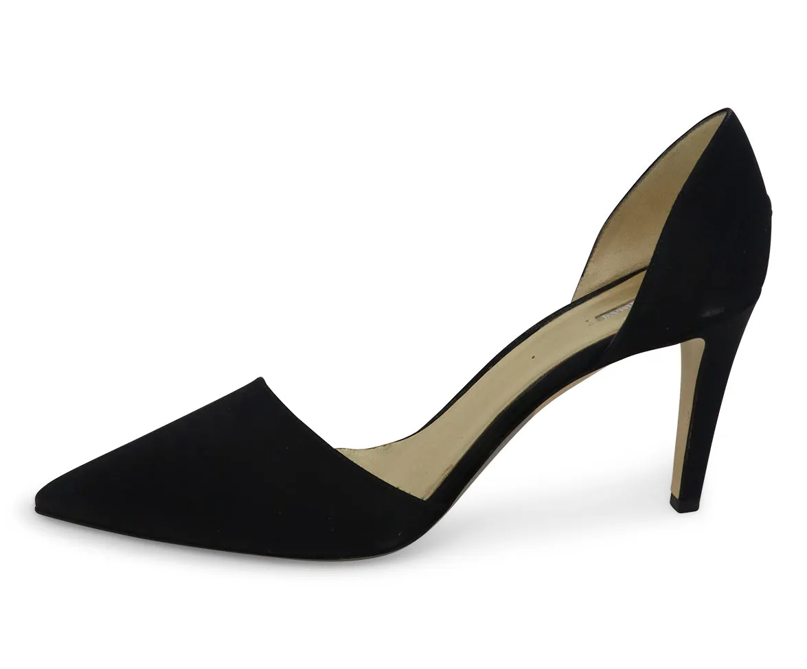 Giorgio Armani Black Satin Heels sz 10