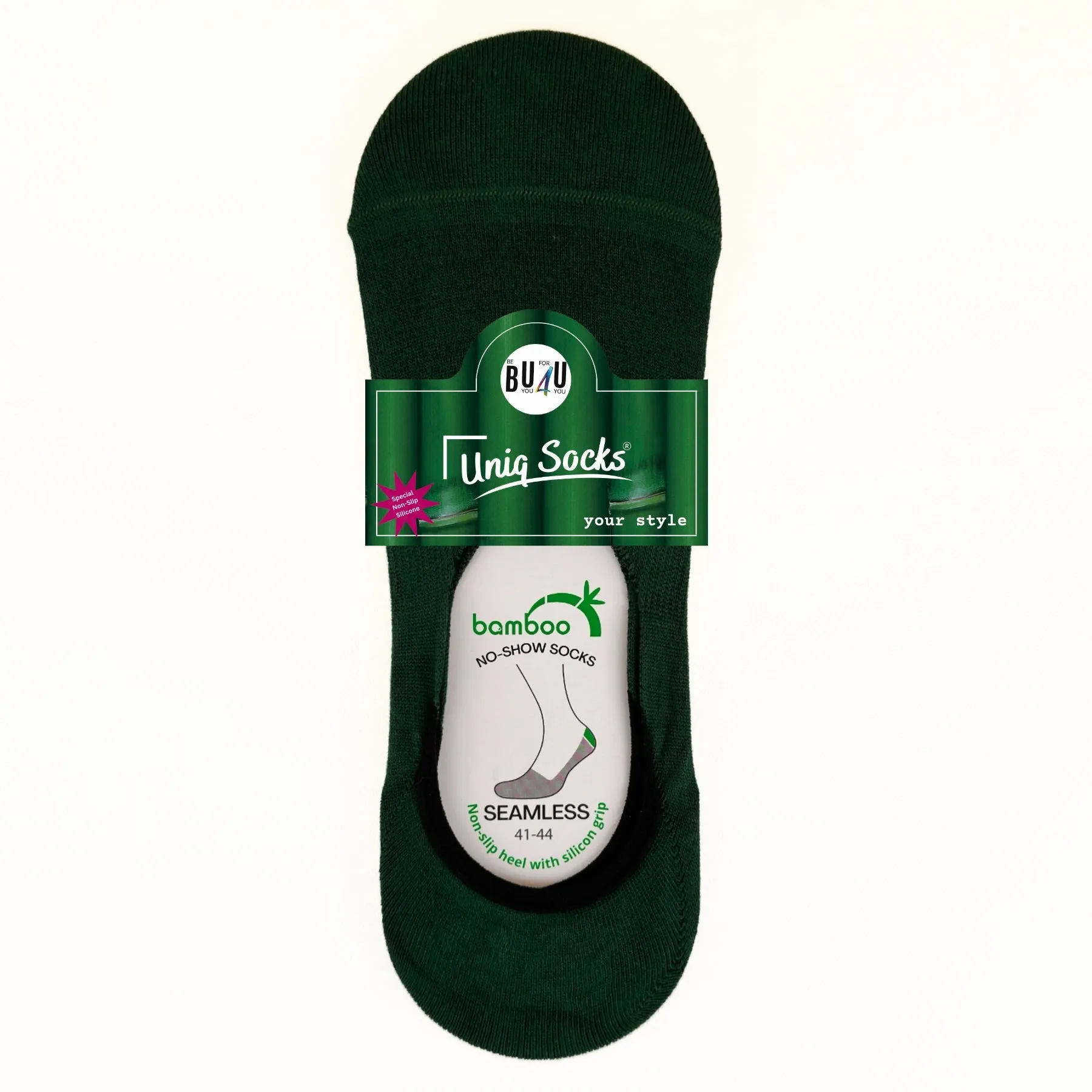 Green Bamboo No-Show Socks