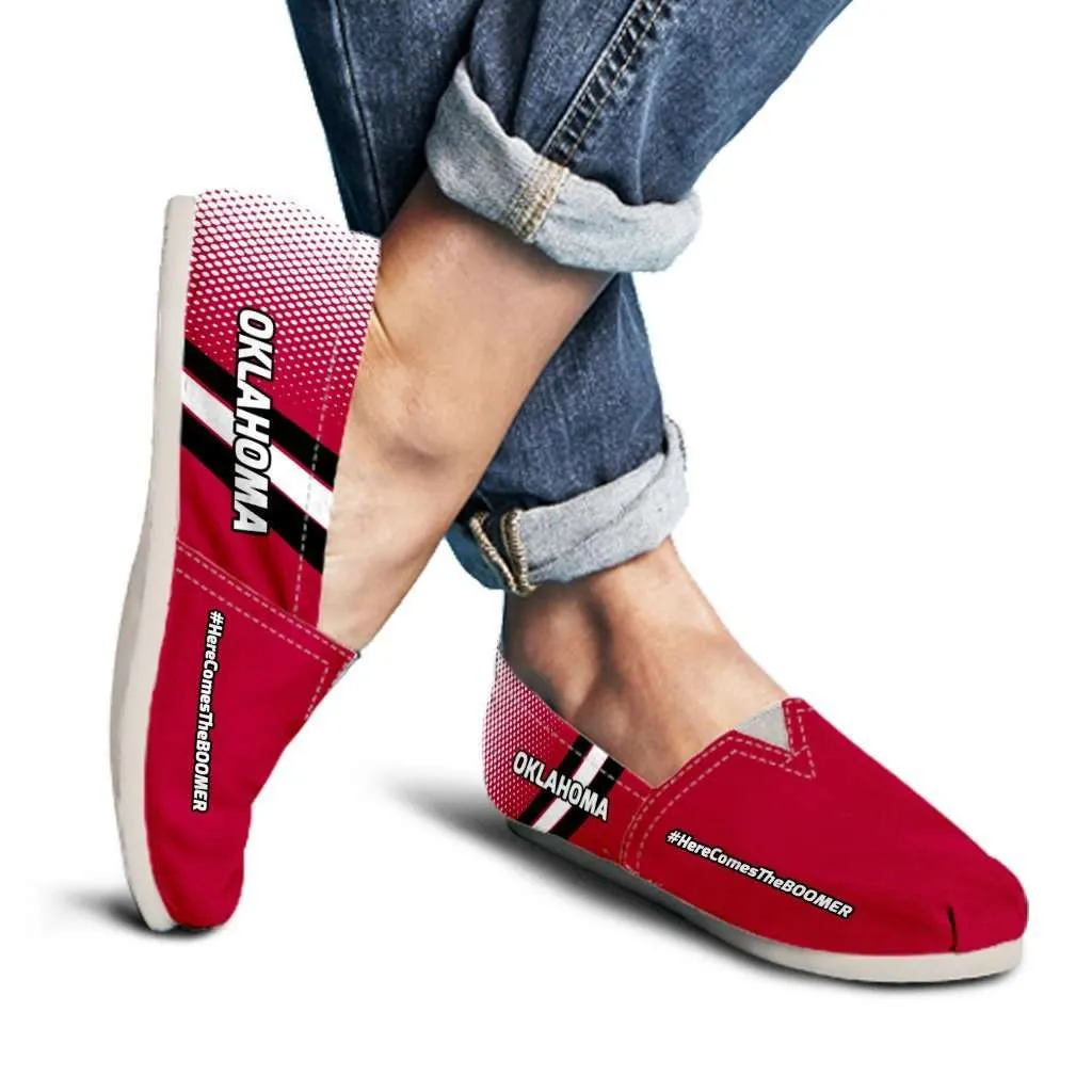 #HereComesTheBoomer Oklahoma Casual Canvas Slip on Shoes Women's Flats