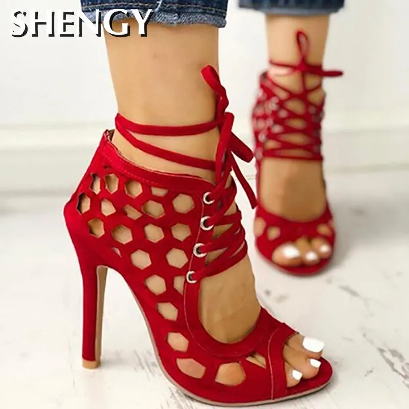 High Heels  Cross Strap Shoes